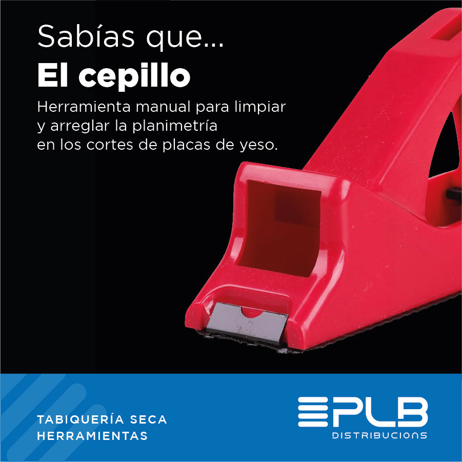 El cepillo para tabiquería seca.es una herramienta manual indispensable.