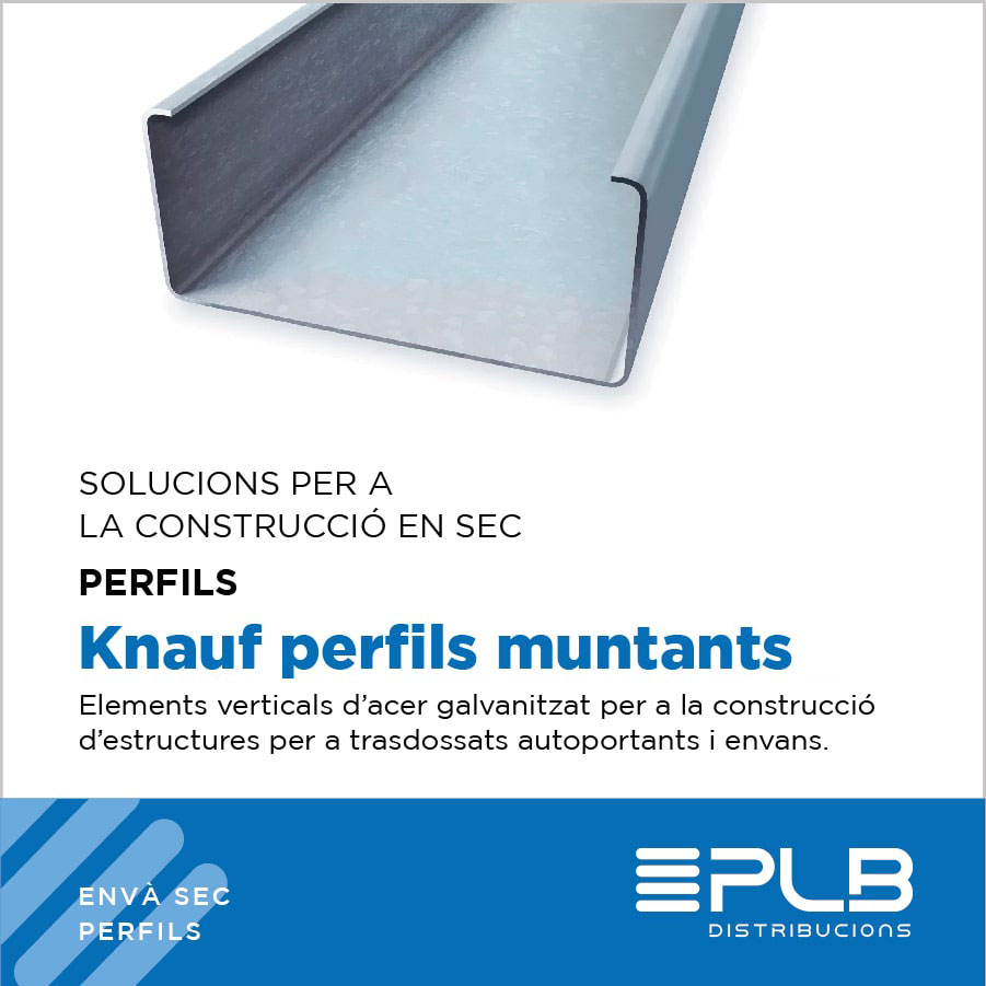 Els perfils muntants serveixen com a estructura per fixar les plaques de guix laminat.
