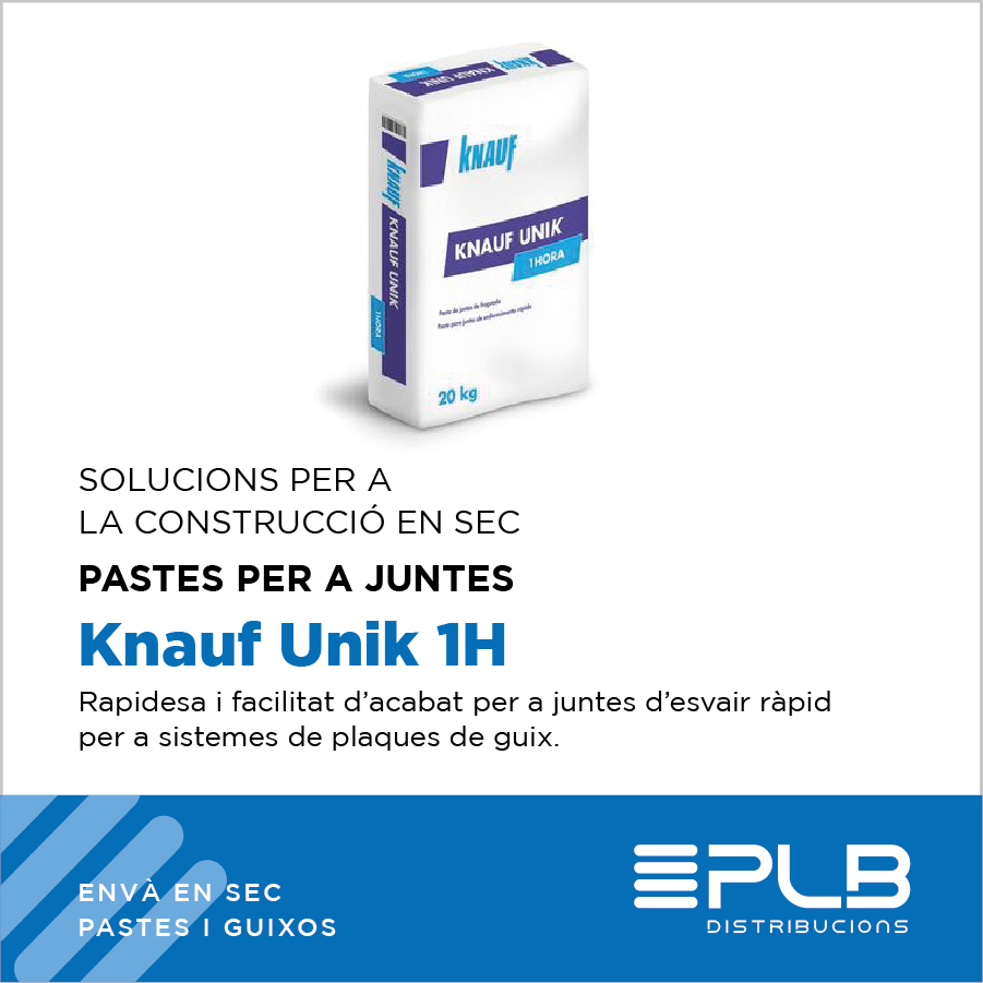 Knauf Unik 1H és la solució perfecta per als que busquen combinar velocitat, qualitat i practicitat