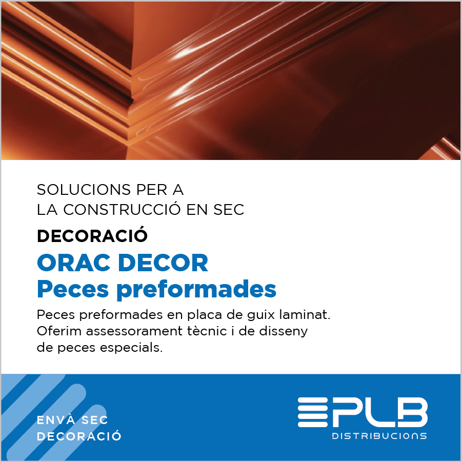 Les peces preformades en placa de guixo laminat són una solució pràctica i eficient per a la decoració en construcció en sec.