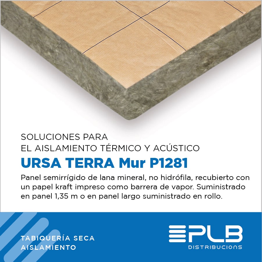 Los productos Ursa Terra Mur P1281 ofrecen un alto nivel de eficiencia en el aislamiento térmico y acústico.