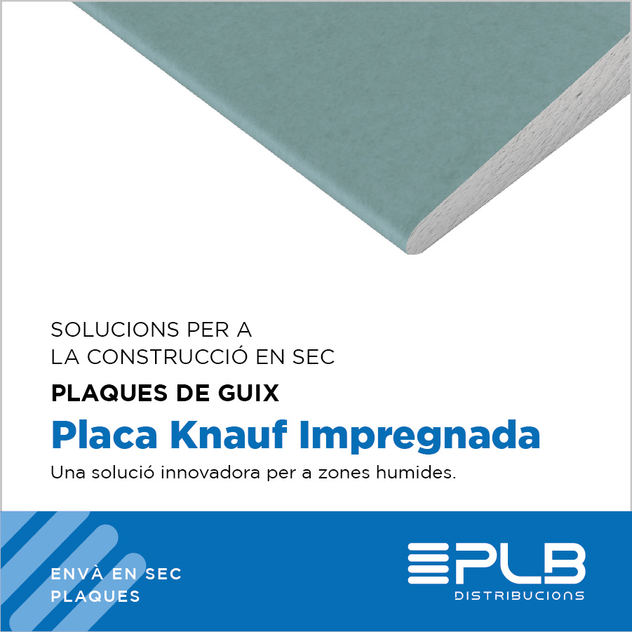 La KNAUF PLACA IMPREGNADA es pot utilitzar en una àmplia gamma d'aplicacions en zones humides.