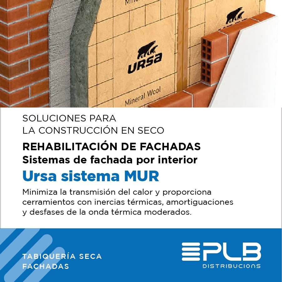 Los sistemas de fachadas en la construcción en seco, como el URSA SISTEMA MUR, ofrecen soluciones eficientes y versátiles.