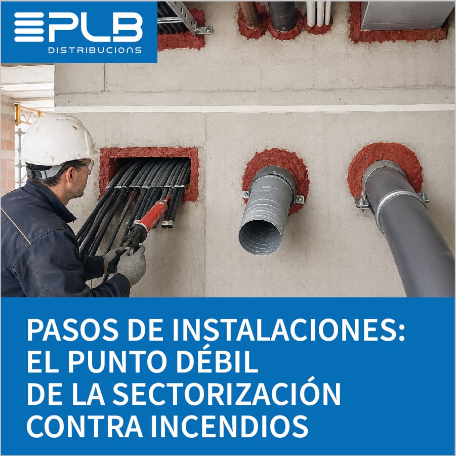 Los pasos de instalaciones son puntos sensibles de cualquier sectorización contra incendios.