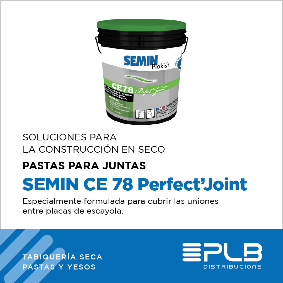 SEMIN CE 78 PERFECT’JOINT es una solución para el tratamiento de juntas de placas de yeso laminado.